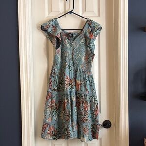 Angie Floral Blue Dress
